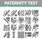 Paternity Test Dna Collection Icons Set Vector