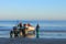 Paternoster fishermen about to launch