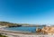 PATERNOSTER, SOUTH AFRICA, AUGUST 21, 2018: A view of Tietiesbaai Caravan Park in the Cape Columbine Nature Reserve near
