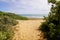 Path access dune sandy beach vendee atlantic ocean France