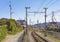 Path along a countryside railway leading to the level crossing of Chichibu Railway at bushÅ«-nakagawa station.