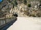 Path along the dam perimeter, Hetch Hetchy Reservoir, California, USA