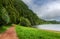 Path along Furnas Lake in Sao Miguel, Azores