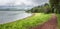 Path along Furnas Lake in Sao Miguel, Azores