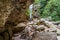 Path along the rocky riverbed to the Mosquito waterfall in Chapada Diamantina