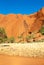 The path around Uluru monolit in Ayers Rock, Red Center, Australia