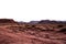path in a barren desert landscape. transparent isolated PNG file. Arizona desert.