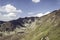 Path beautiful mountain setting surrounded by huge hills