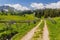 Path in Bosaca village in Durmitor mountains, Monteneg