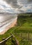 Path on cliffs at West Bay Dorset in UK