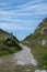 Path through the disused Tout Quarry on the Isle of Portland, Dorset