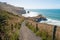 Path down to the Natural arch at Tunnel beach, Dunedin, New Zealand