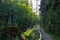 Path in Edmund Gorge, Bohemian Switzerland National Park, Czech Republic. Fairytale land.Mythically beautiful natural landscape of