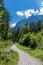 Path for the Eibsee Lake, Bavarian Alps , Germany