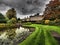 Path through formal garden at Biddulph Grange, Biddulph, Stoke-on-Trent, England