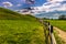 Path among the graves of Gamla Uppsala, Sweden