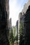 Path between grey towers of Prachov Rocks