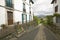 Path between homes in Sare, France in Basque Country on Spanish-French border, a hilltop 17th century village in the Labourd