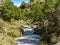 The path leading down into the Imbros Gorge near Chania, Crete on a bright sunny day