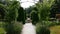 Path leading through the garden arcade.