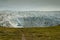 A path leading to the massive Russell glacier front, Greenland