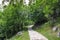 Path leading to Oxia Viewpoint in the national park of Vikos-Aoos in Greece