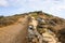 The path leading to the Tomb of Homer on Ios Island. Cyclades, Greece