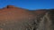 Path through the lunar landscape of Montana Samara in Teide National Park, one of the most alien-like, volcanic land in Tenerife