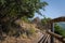 A path through the natural environment of the meander of Melero, Riomalo de Abajo, CÃ¡ceres, Spain