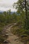 Path near Abisko with a soil heap structure