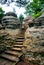 Path in rocks, Garden of the Gods Wilderness, Illinois, USA