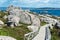 Path and rocks in San Vicente, Galicia