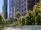 Path in Salesforce Transit Center roof garden. San Francisco, California