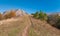 Path to Bald Ivan mountain at autumn season