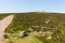 Path to Dunkery Beacon the highest point on Exmoor near to Minehead Somerset England UK in summer