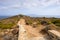 Path to Homer`s Tomb, Ios Island. Cyclades, Greece