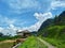 The path to the Jenggala waterfall tourist spot