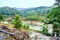 Path to river in wild jungle and mountain in Vietnam