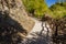 Path to Salto de Baiguate waterfall near Jarabacoa town in Dominican Republ