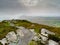 Path on top of Diamond hill, Connemara National park, county Galway Ireland. Cloudy sky, Nobody