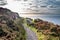 Path on top of the Slieve League Cliffs which are among the highest sea cliffs in Europe rising 1972 feet above the