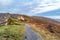 Path on top of the Slieve League Cliffs which are among the highest sea cliffs in Europe rising 1972 feet above the