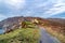 Path on top of the Slieve League Cliffs which are among the highest sea cliffs in Europe rising 1972 feet above the