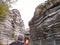 path trough rocks and mountain path in Zagoria Ioannina Greece