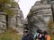 path trough rocks and mountain path in Zagoria Ioannina Greece