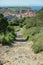 Path village Collioure Mediterranean south France