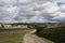 Path in Vines , Occitanie in south of France