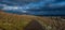 Path through the vineyards in Alsace