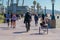 Path and walkway along Mission Beach, San Diego, California, USA.