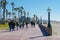 Path and walkway along Mission Beach, San Diego, California, USA.